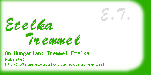 etelka tremmel business card